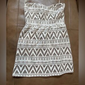 Judith March Brown and Cream dress